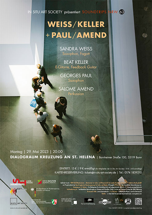 Konzert: Sandra Weiss / Beat Keller + Georges Paul / Salome Amend